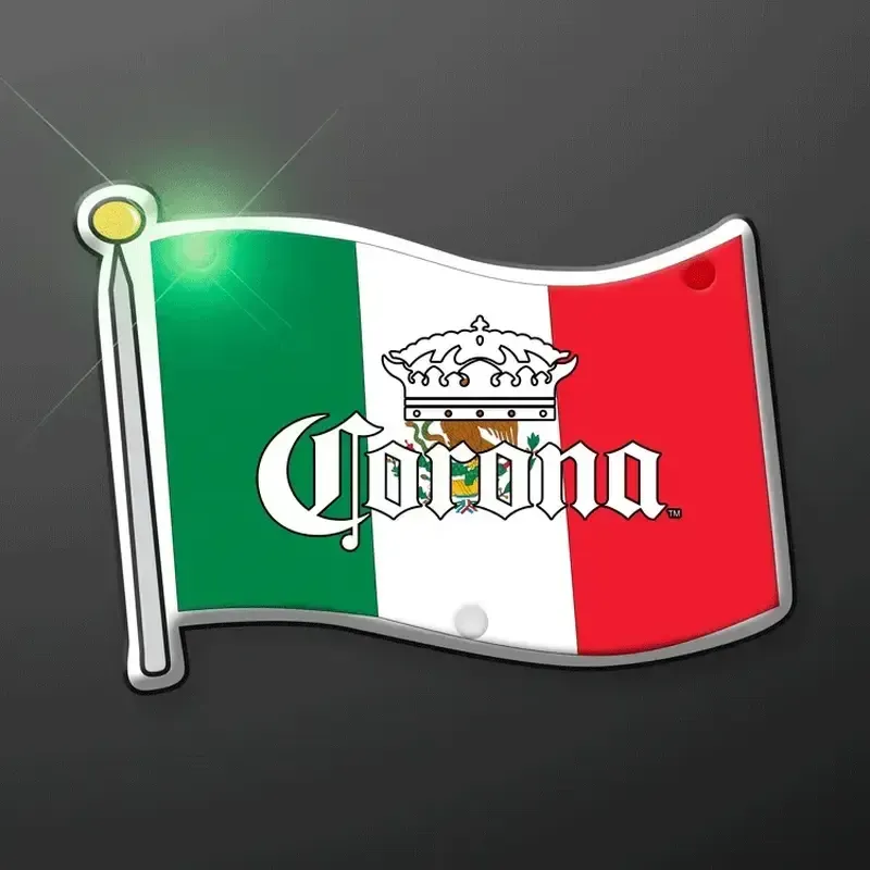 Viva Mexico LED Flag Lapel Pin