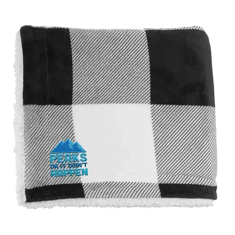 Microfiber Plaid Sherpa Blanket