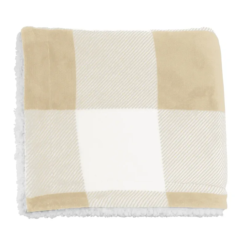 Microfiber Plaid Sherpa Blanket — view 5