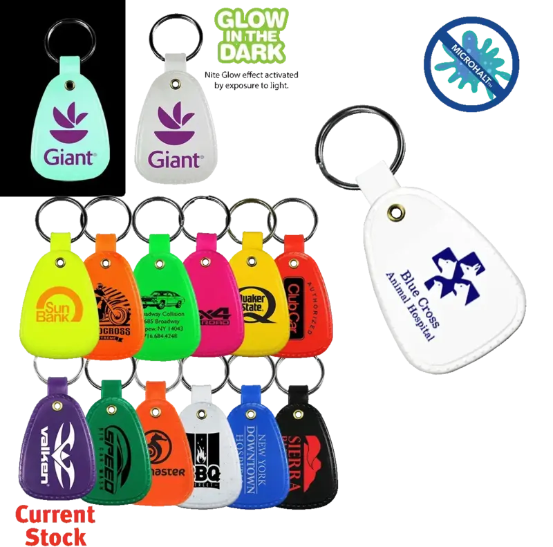 MicroHalt USA Antimicrobial Saddle Key Tag for Bacteria-Free Promotion