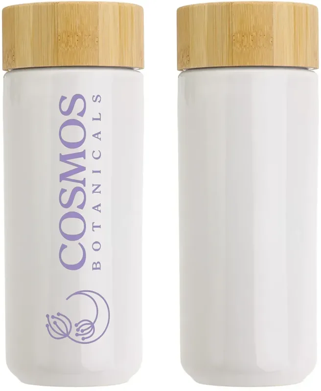 Personalized Milan Ceramic Tumbler with Bamboo Lid - 10 oz — view 4