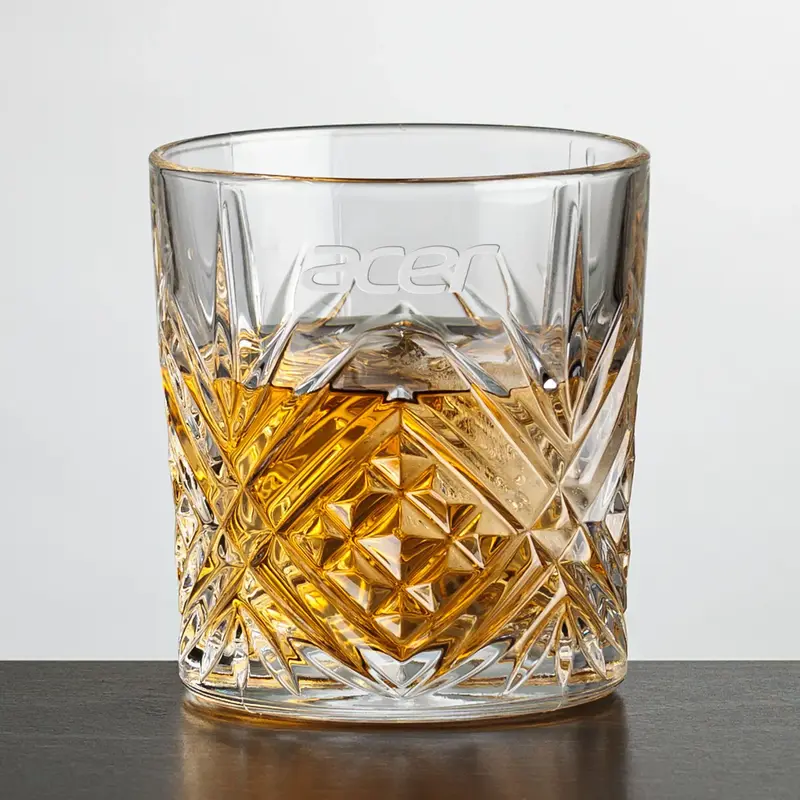 Custom 10oz Whiskey Glasses - Premium Crystalline Rocks Glass for Promotions