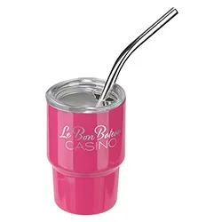 Mini Belmont 3 oz Double-Wall Stainless Steel Tumbler with Straw — view 16