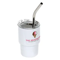 Mini Belmont 3 oz Double-Wall Stainless Steel Tumbler with Straw — view 17