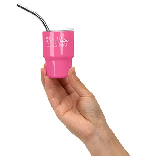 Mini Belmont 3 oz Double-Wall Stainless Steel Tumbler with Straw — view 4