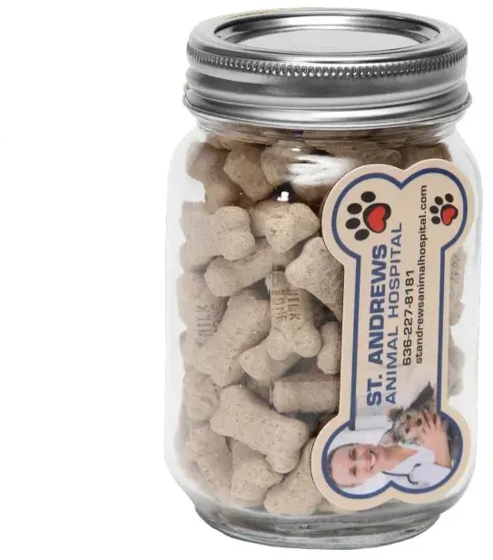 Mini Dog Bones in Pint Jar w/Bone Magnet