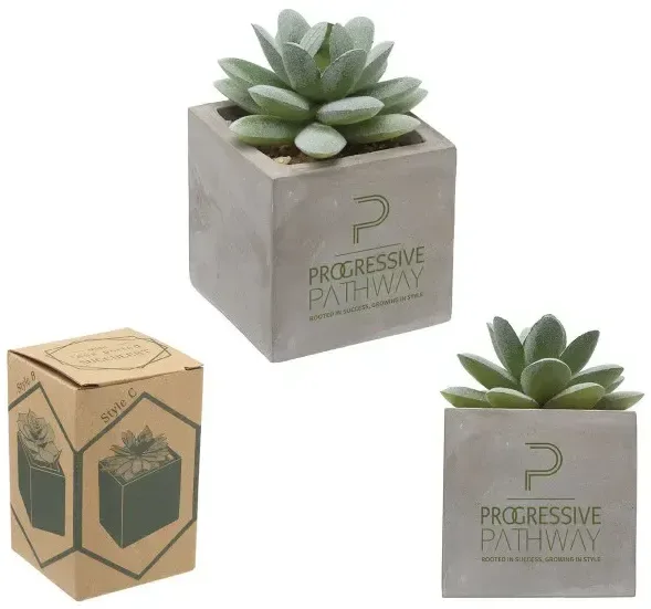 Mini Faux Potted Succulent — view 5