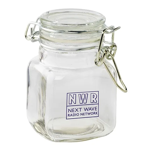 Mini Glass Hinge Top Jar with Sealable Lid — view 2