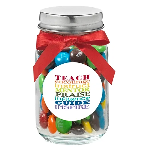 Mini Glass Mason Jar with Bow Accent — view 6