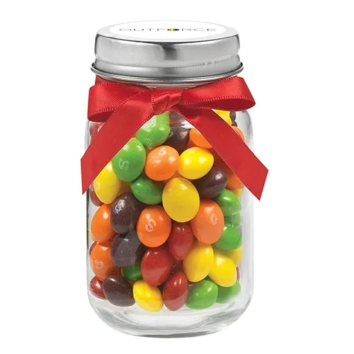 Mini Glass Mason Jar with Bow Accent — view 7