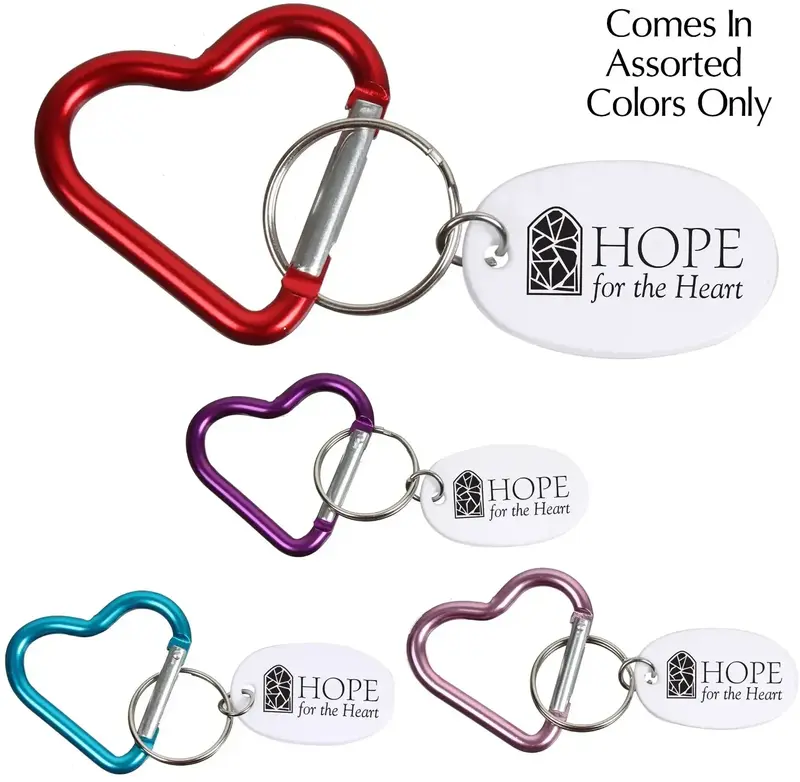 Custom Heart Carabiner Keychain