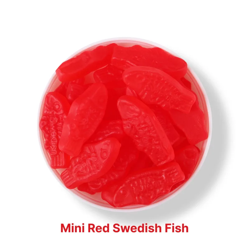 Mini Red Swedish Fish in a Jar — view 3