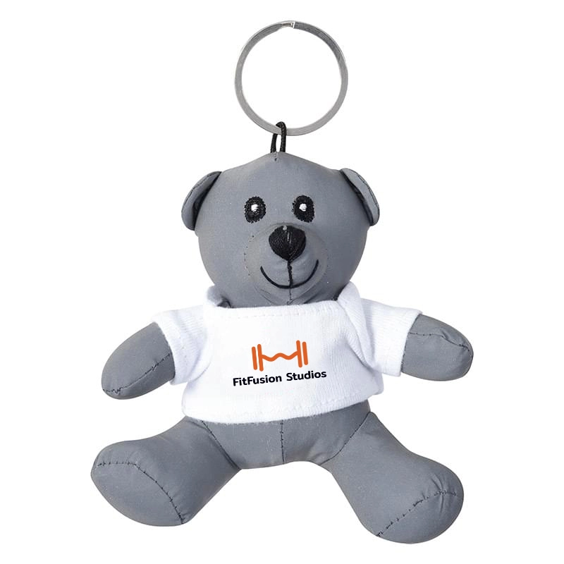 Mini Reflective Bear Key Tag