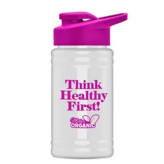 Mini RPET Bottle with Drink-Thru Lid (16 oz.) — view 6