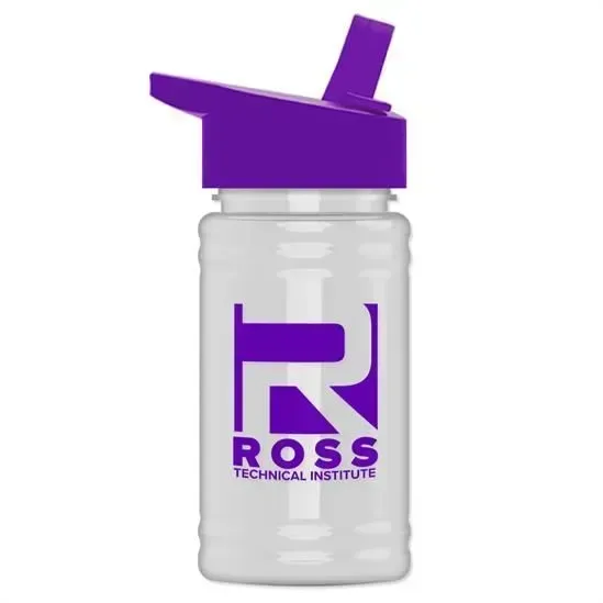 Mini RPET Bottle with Flip-Straw Lid - 16 oz. — view 2