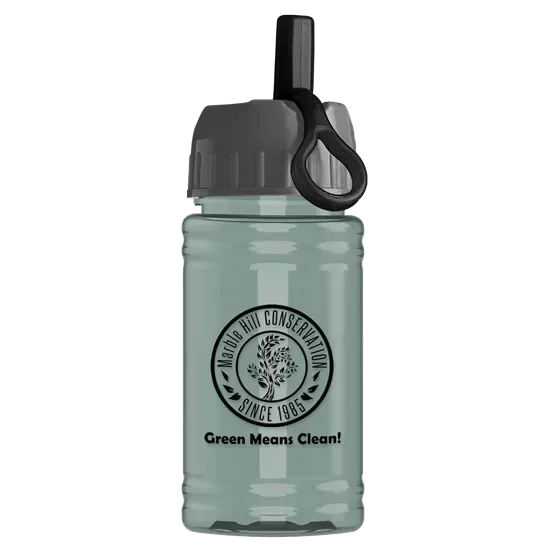 Mini RPET Bottle with Ring-Straw Lid (16 oz.) โ view 1