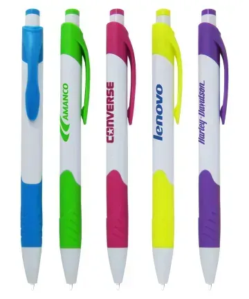 Minimalist White Click Pen - Maryland Design
