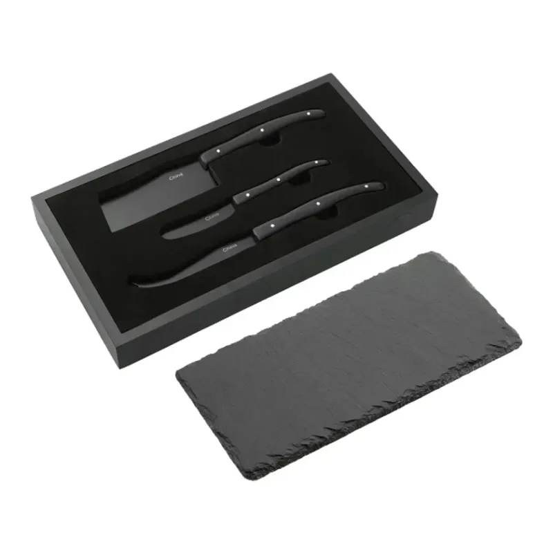 Custom Branded Modena Black Cheese & Serving Set — view 3