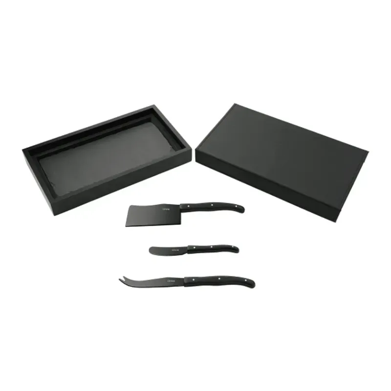 Custom Branded Modena Black Cheese & Serving Set — view 4