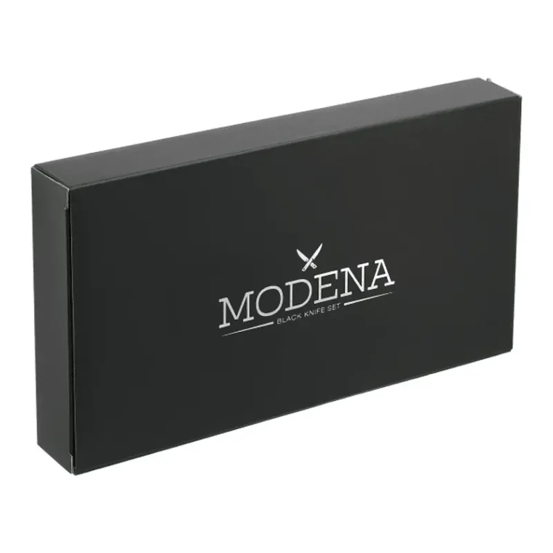 Custom Modena Black Knife Set (6 Piece) — view 2