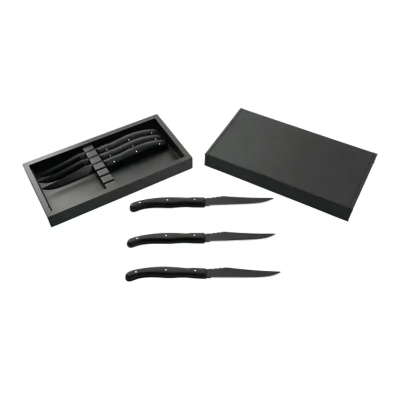 Custom Modena Black Knife Set (6 Piece) — view 4