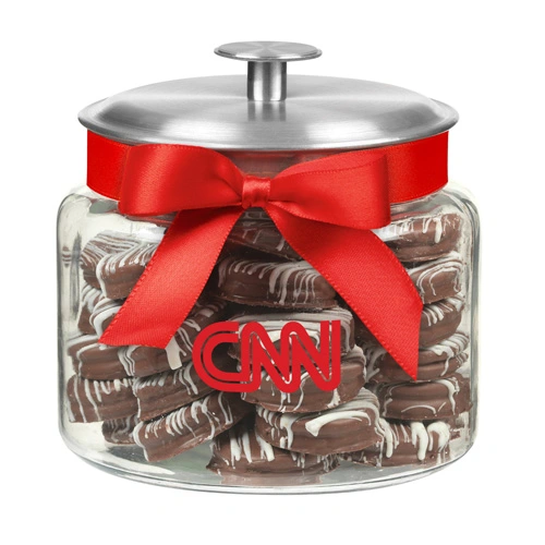 Modern Glass Cookie Jars with Secure Lid