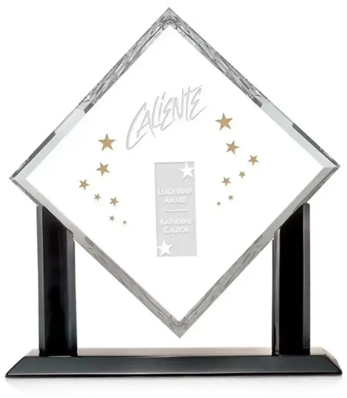 Personalized Moderno Starfire Award with Base