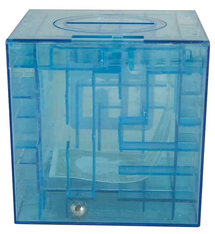 Custom Money Maze Cube Bank — view 2