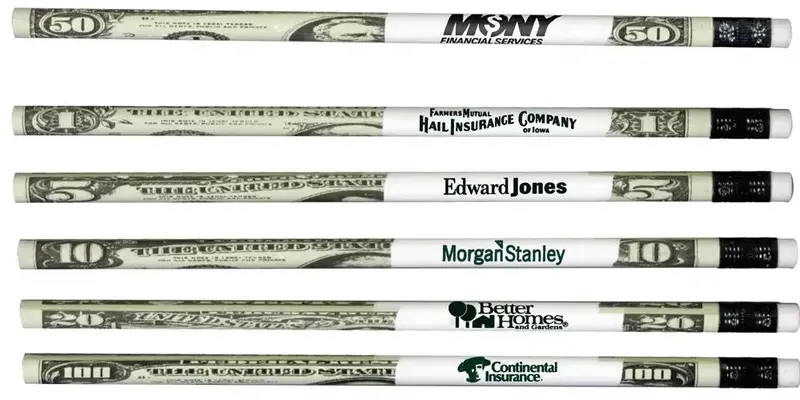 Custom Money Design #2 Graphite Promotional Pencil