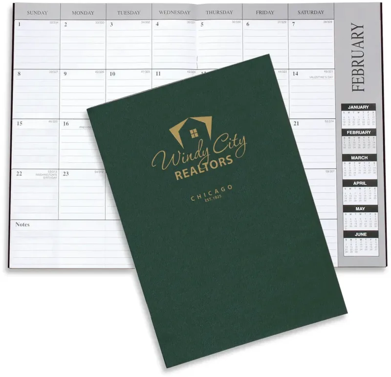 Personalized Leatherette Monthly Desk Planner — view 11