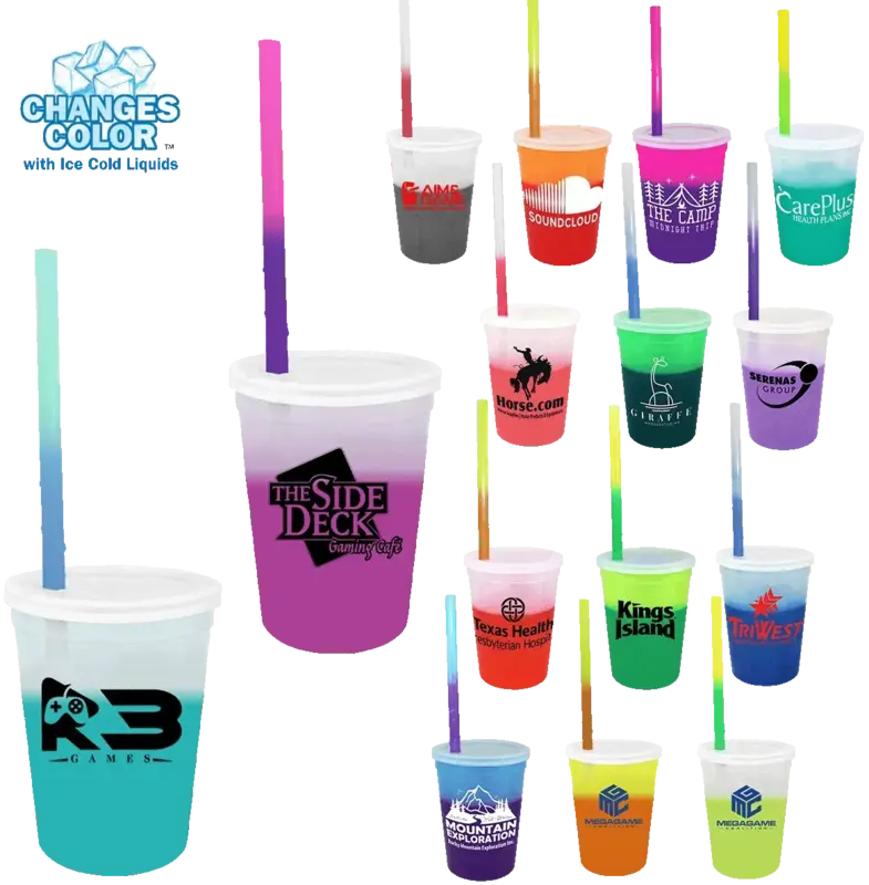 Mood 12 oz. Stadium Cup/Straw/Lid Set