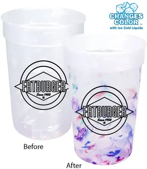 22 oz. Mood Color Changing Plastic Confetti Party Cup with Optional Lid - PPI Promotional Products