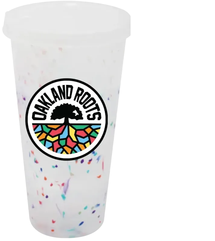 Mood 26 oz. Rainbow Confetti Tumbler With Lid — view 2