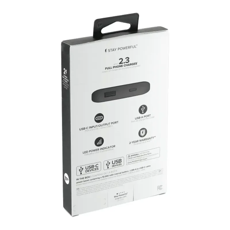 mophie® Power Boost 10,000 mAh Power Bank with USB-C Port — view 2
