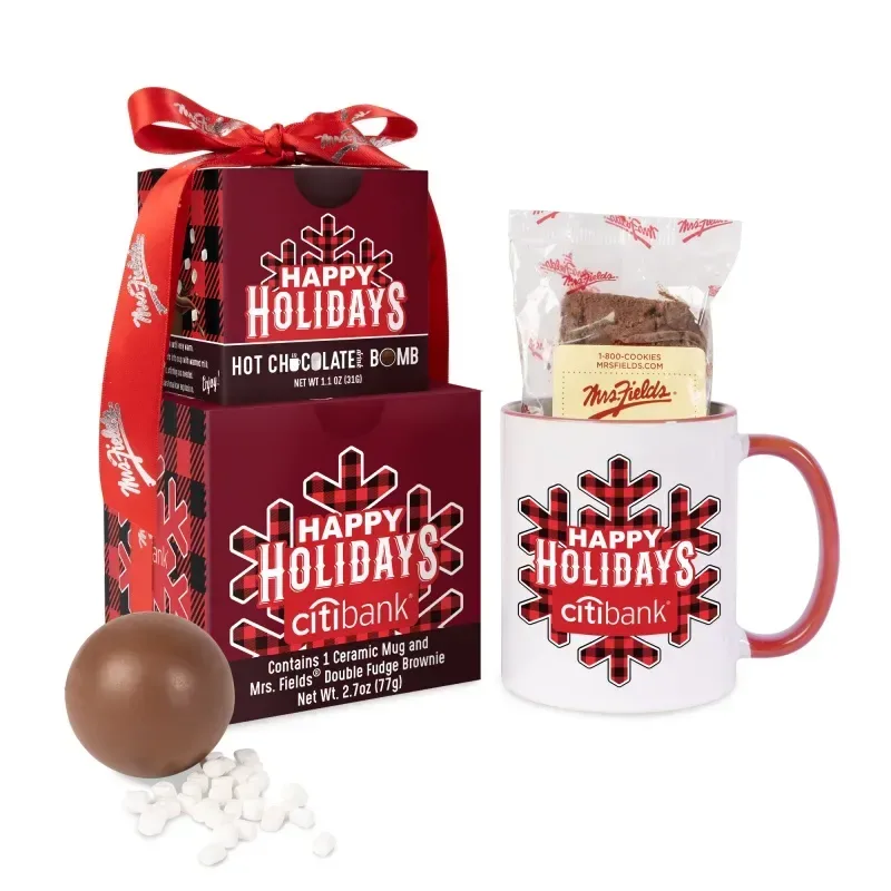 Mrs. Fields Mug, Brownie, Hot Chocolate Bomb Gift Set — view 3