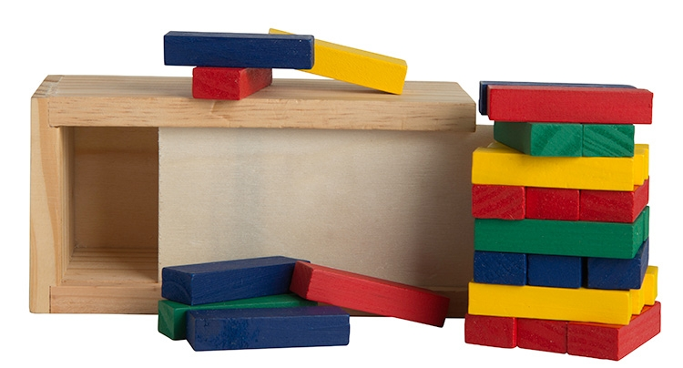 Multi-Colored Block Wooden Tower Puzzle