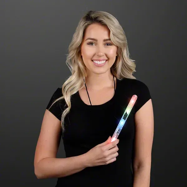 Multicolor Flashing LED Wand with Lanyard — view 4