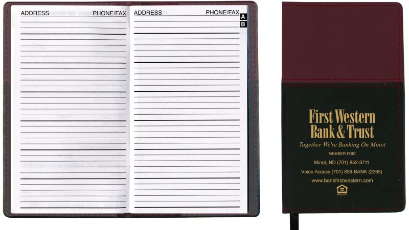 Custom Vinyl Soft Cover Address Book - Mystic — view 5