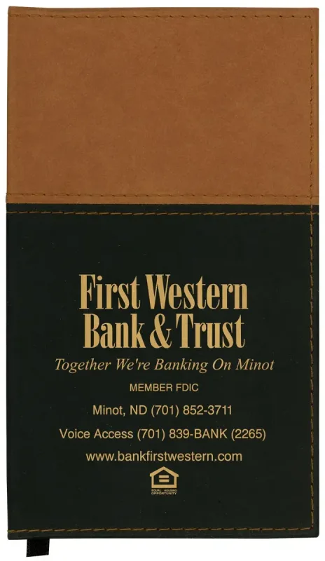 "Branded"-Personalized Two-Tone Vinyl Soft Cover Weekly Planner — view 3