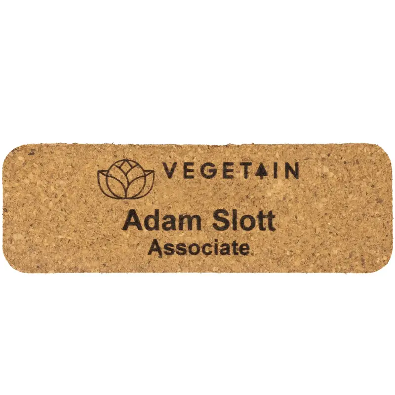 Napa Cork Name Badge: 3" x 1"