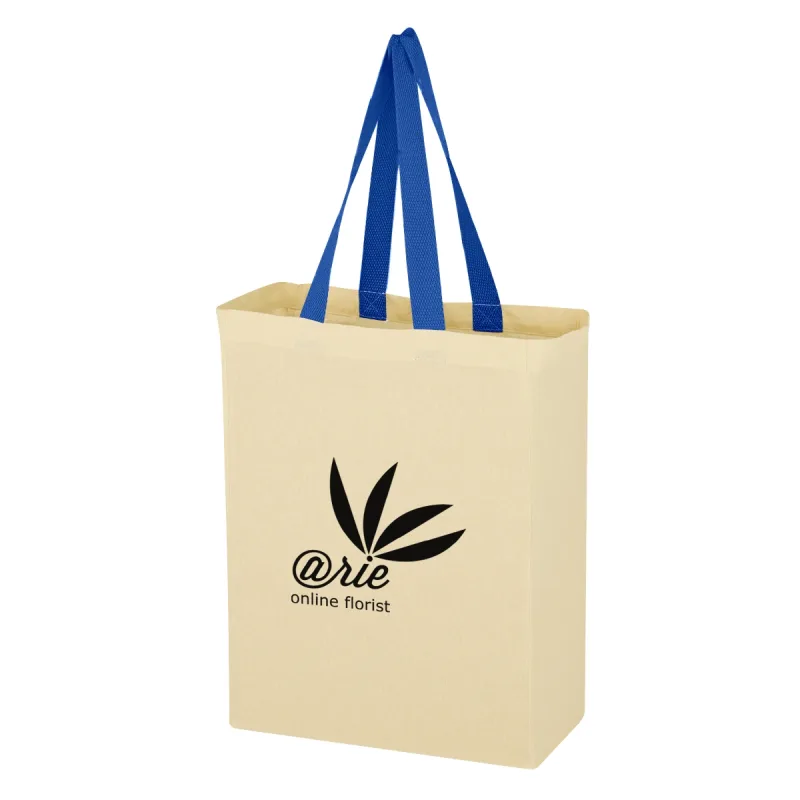 Natural Cotton Canvas Grocery Tote Bag — view 5