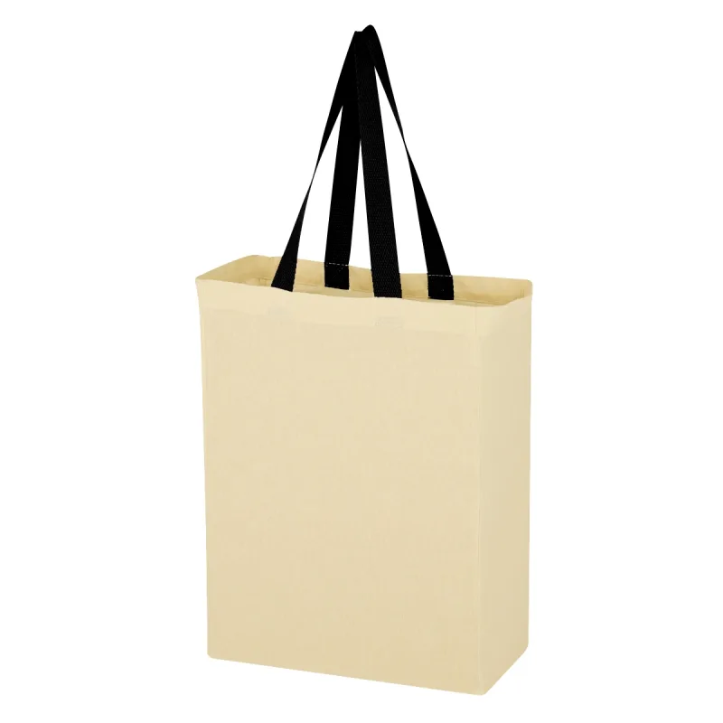 Natural Cotton Canvas Grocery Tote Bag — view 8