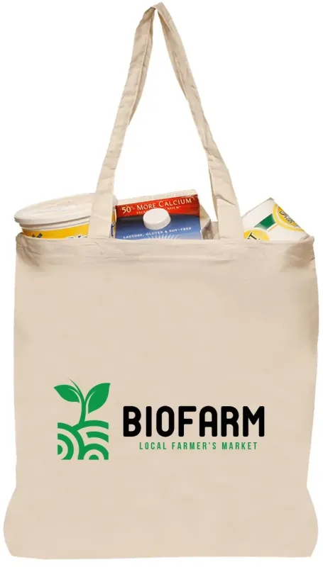 Eco-Cotton Tote Bag (Customizable Logo) — view 2