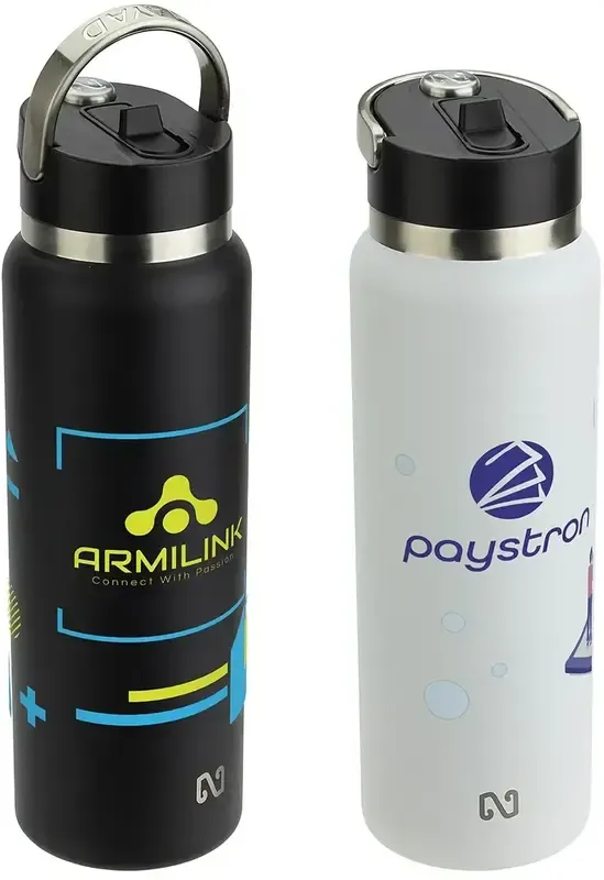 Custom Branded Stainless Steel Flip-Top Bottle (40 oz)