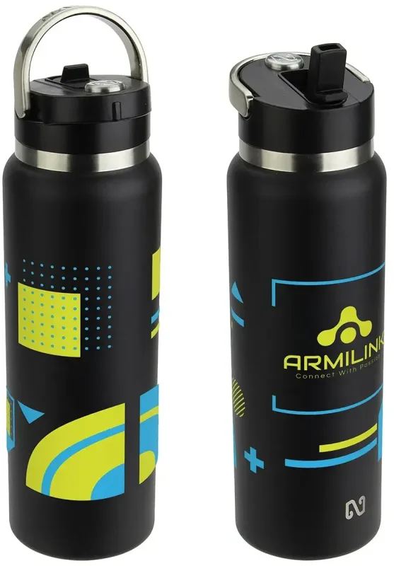 Custom Branded Stainless Steel Flip-Top Bottle (40 oz) — view 3