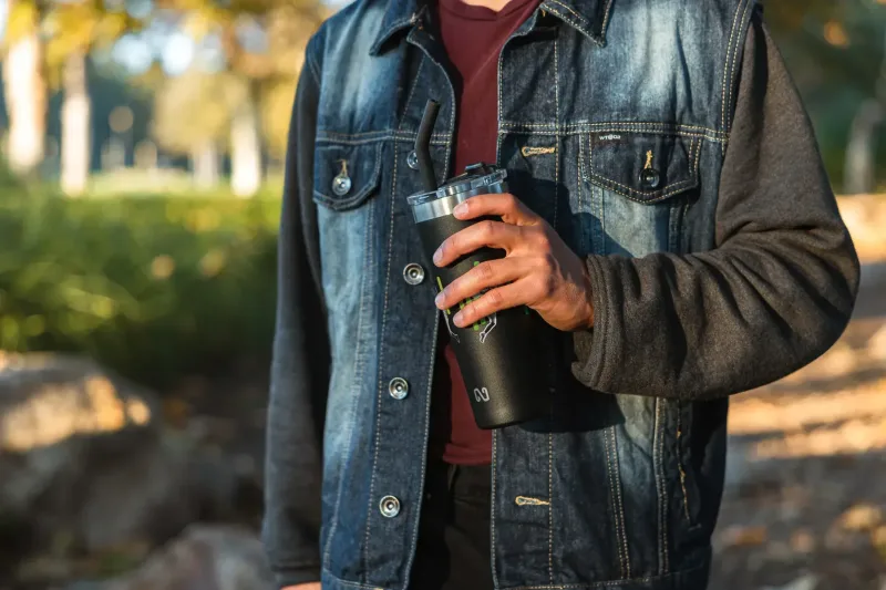 Custom Stainless Steel Tumbler with Straw (NAYAD® Trouper 22 oz) — view 10