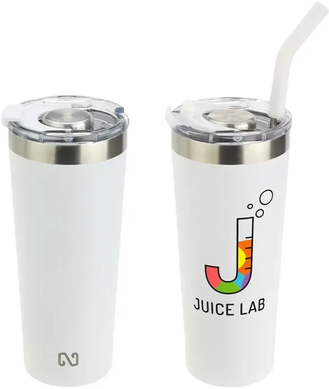 Custom Stainless Steel Tumbler with Straw (NAYAD® Trouper 22 oz) — view 2