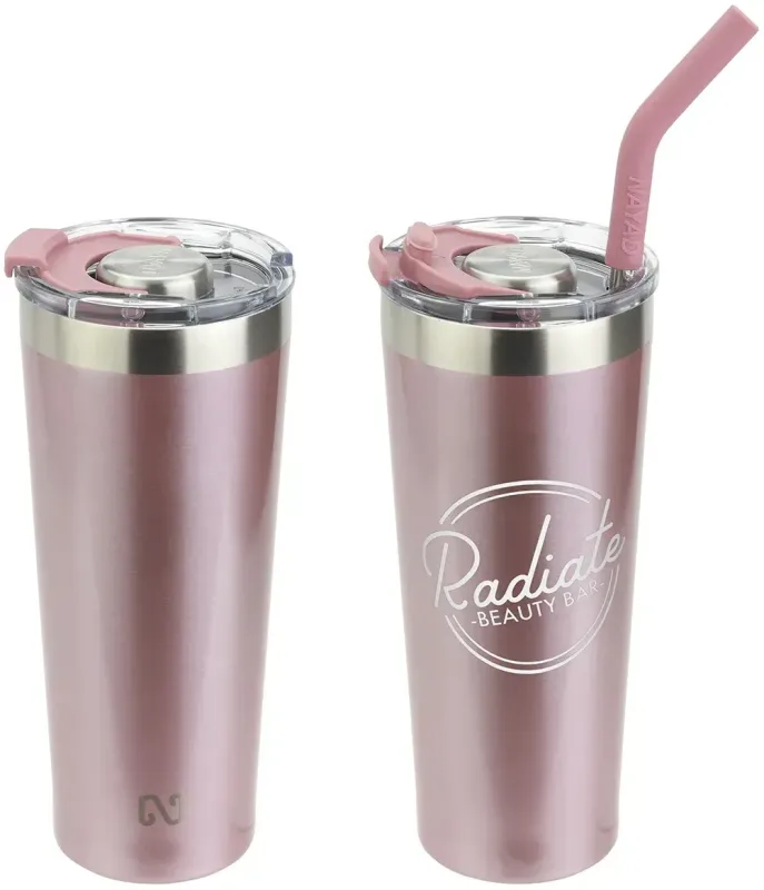 Custom Stainless Steel Tumbler with Straw (NAYAD® Trouper 22 oz) — view 4