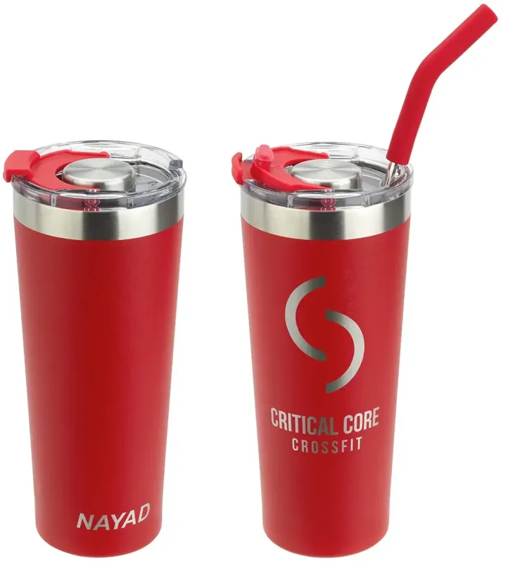 Custom Stainless Steel Tumbler with Straw (NAYAD® Trouper 22 oz) — view 8