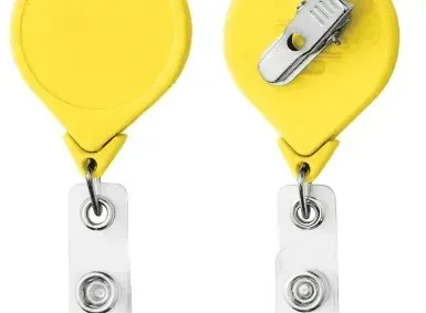 Neon Anti-Twist Secure ID Badge Reel with 360º Swivel Alligator Clip Back — view 2
